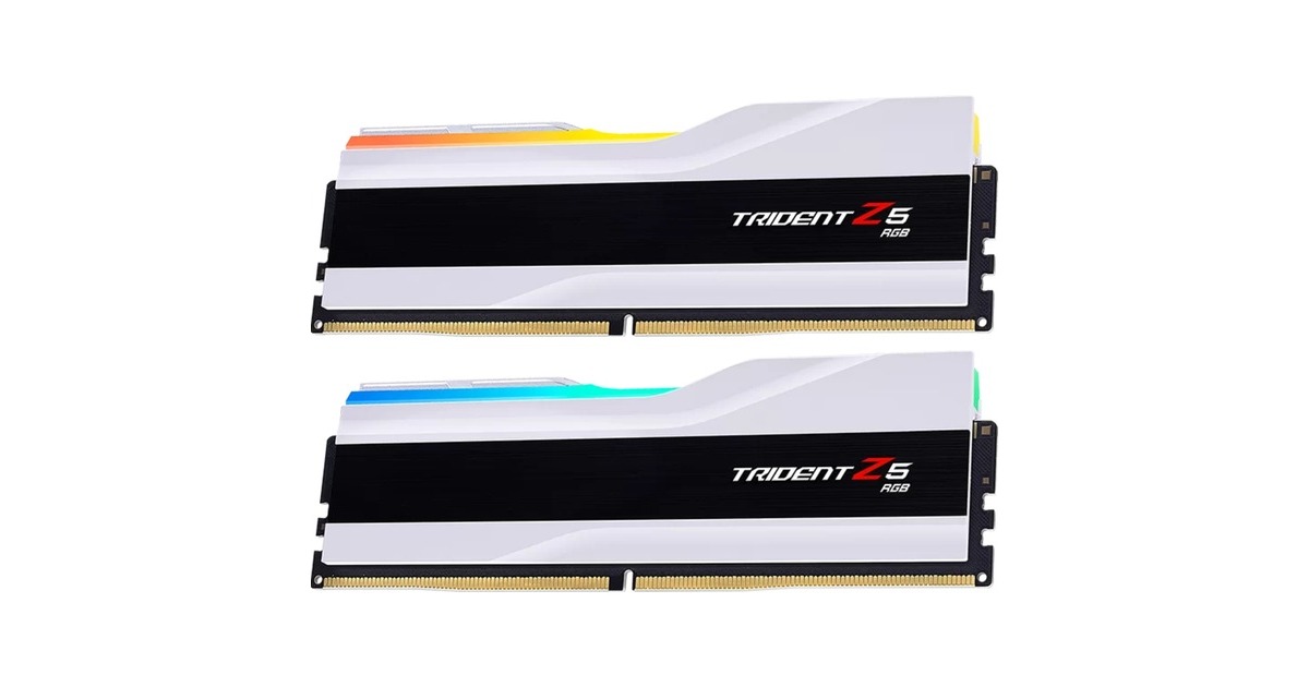 G.Skill32 GB DDR5-6400 (2x 16 GB) Kit werkgeheugen  (Wit, Trident Z5 RGB, XMP 3.0)