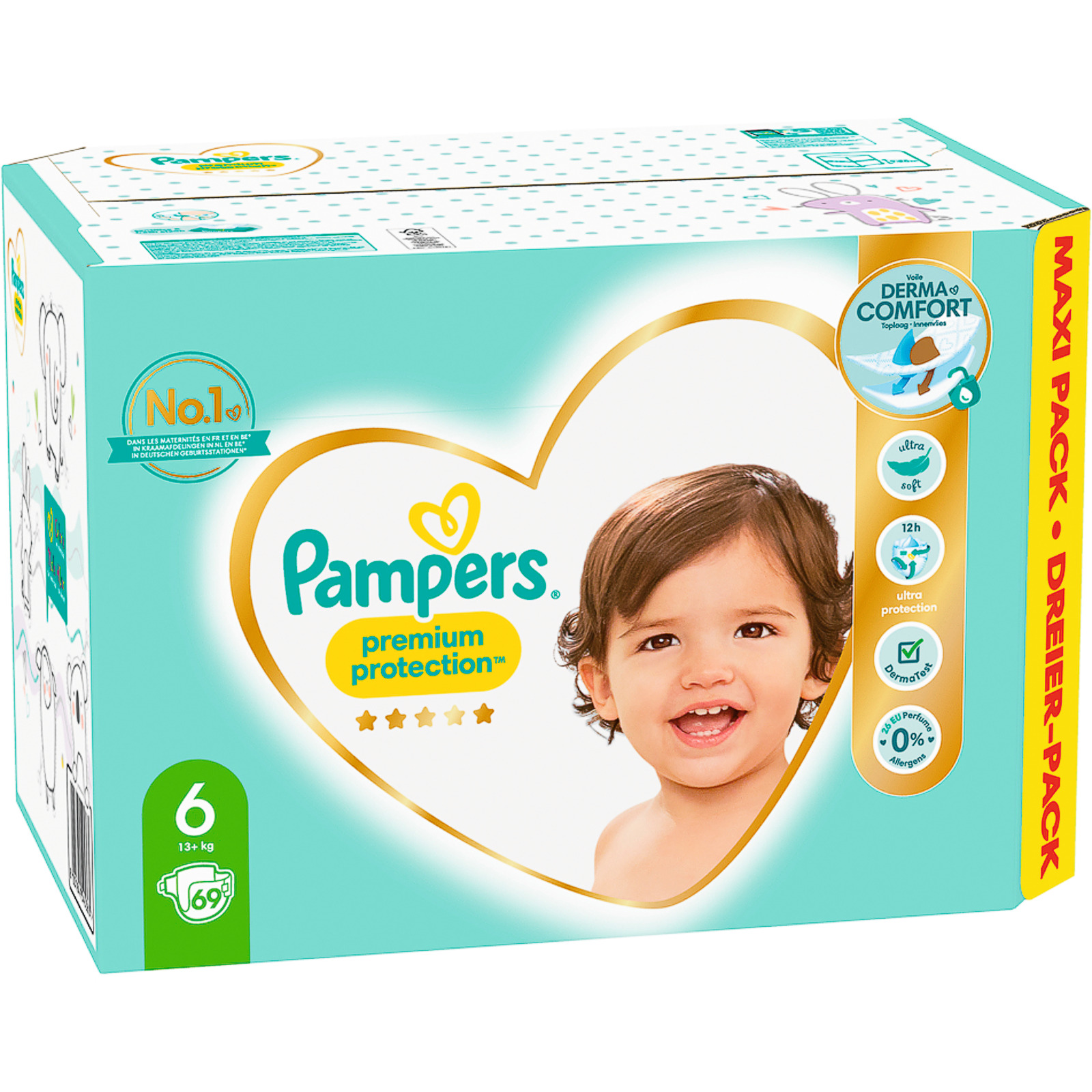 Pampers Premium Protection Gr. 6 13-18 kg Maxi Pack 69 Windeln