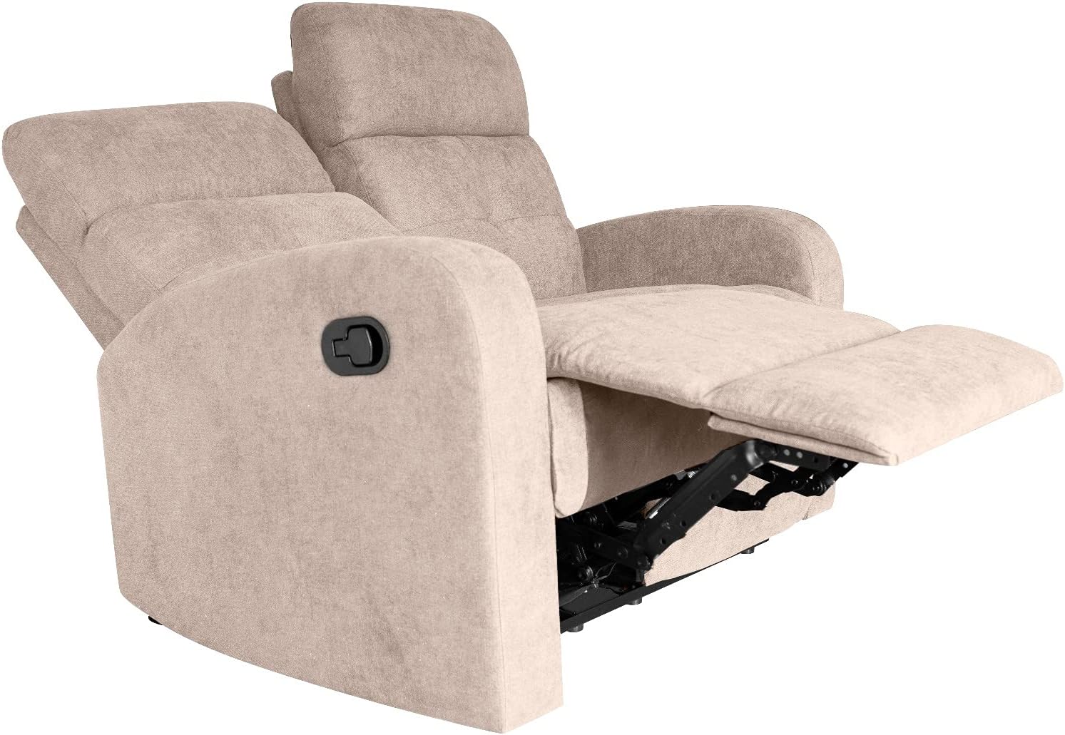 GARDENIA 2-Sitzer-Sofa, neigbar, Stoff, Taupe, 130 x 77 x H 104 cm