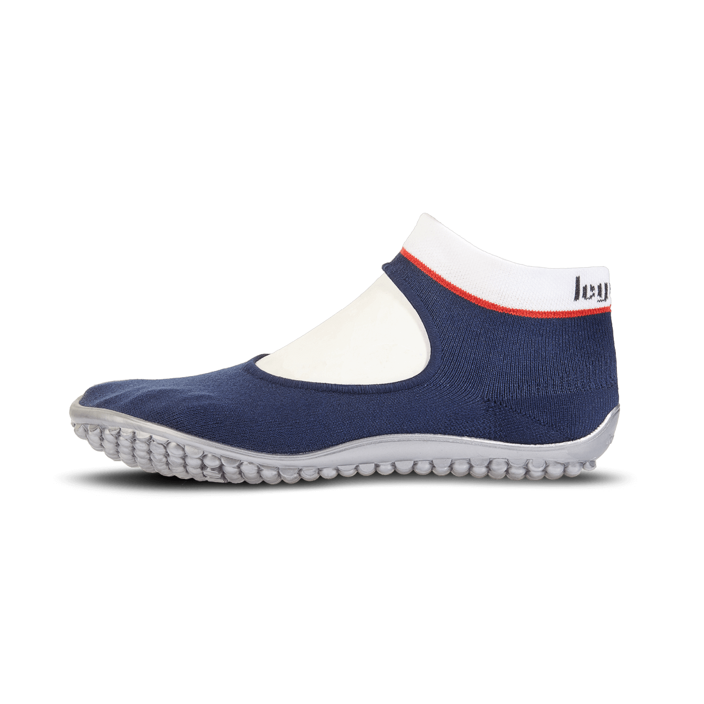 ballerina blau, rot-weißer Bund
