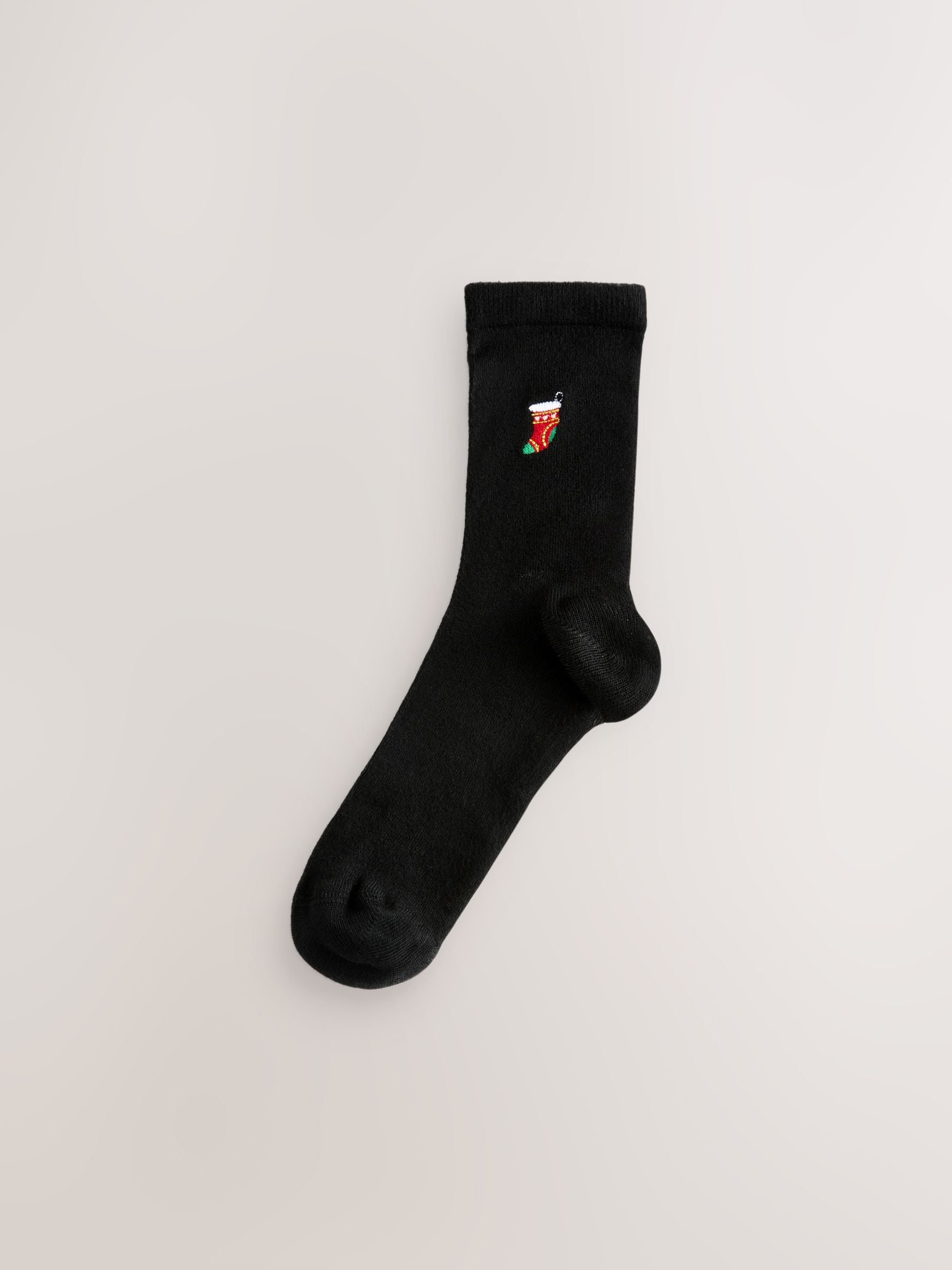 Kerstmis Iconen - Set van 4 paar enkelsokken met geborduurd motief