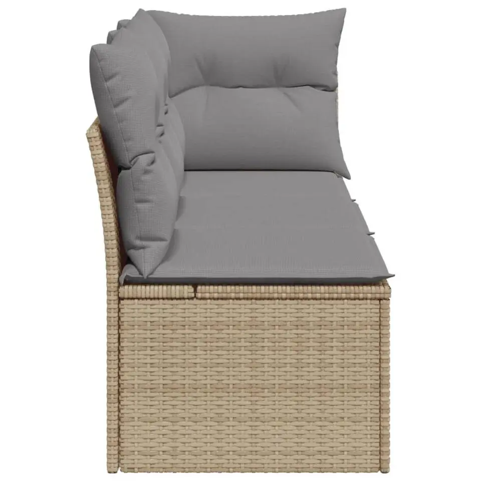 vidaXL - Tuinbank - Beige - Poly rattan