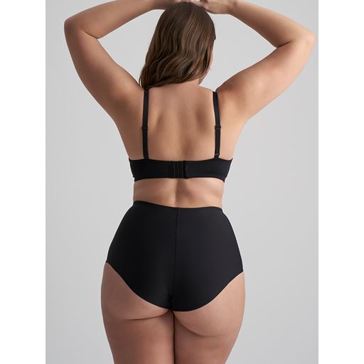 Bye Bra Sculpting Mid Waist Brief, Black, XL