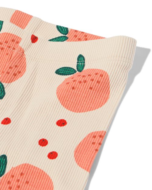 ensemble sweat et legging pêches pour bébé écru