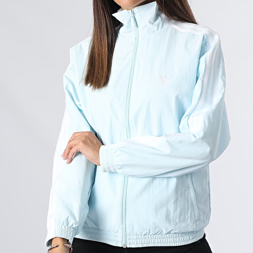 Veste Zippée A Bandes HN5900 Bleu Ciel
