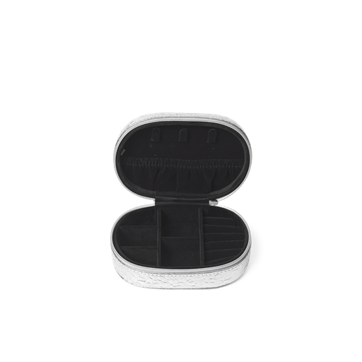 DAY ET Oval Glitter Smykkeskrin, Silver