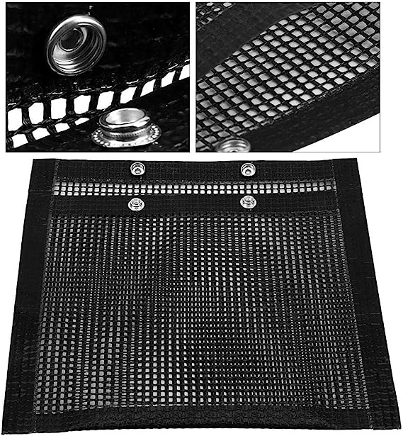 (22x14cm) Anti-Haft BBQ Grill Tasche Wiederverwendbarer Netz Backbeutel für Gemüse / Fleisch / Fisch - Schwarz