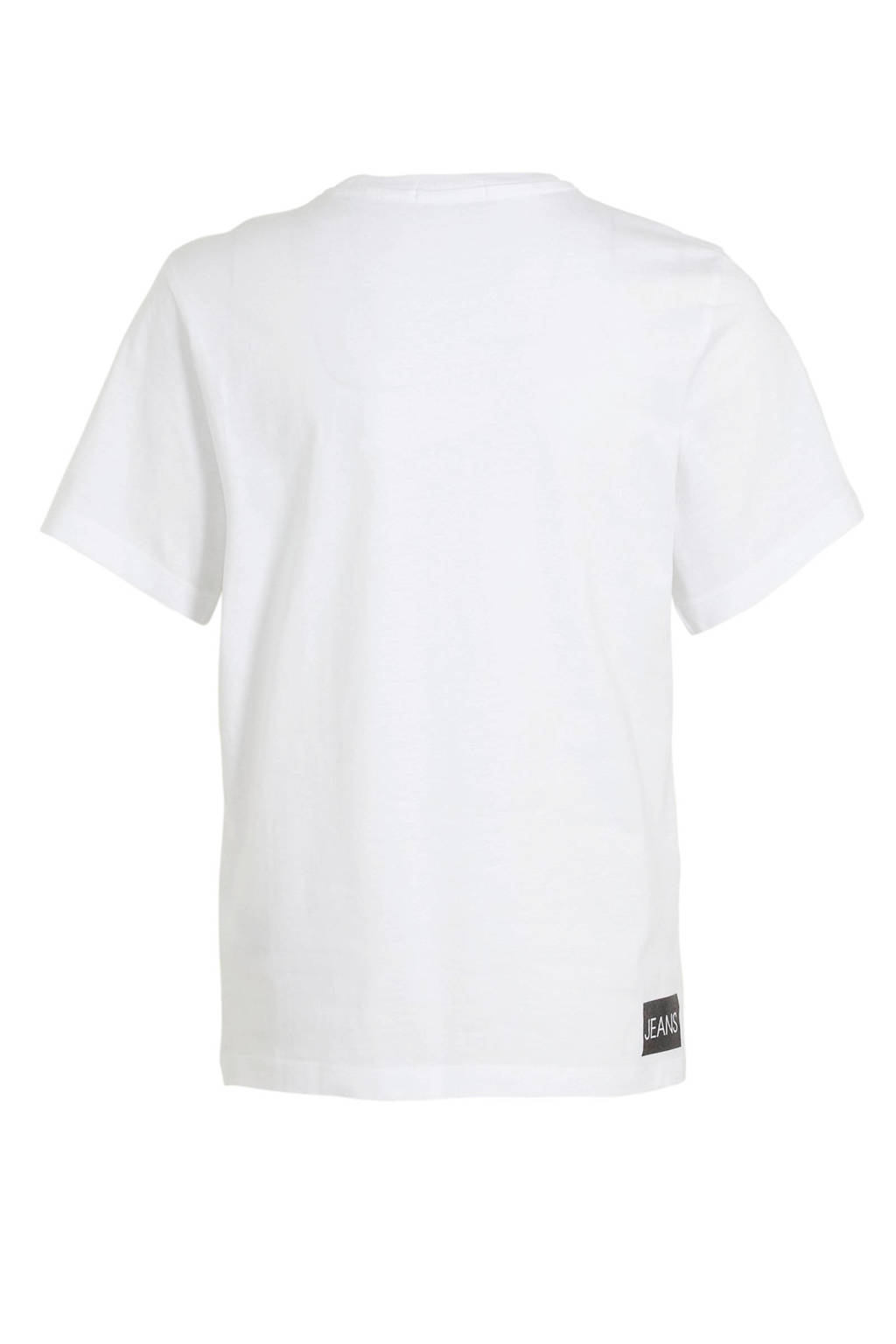 CALVIN KLEIN JEANS unisex T-shirt van katoen wit