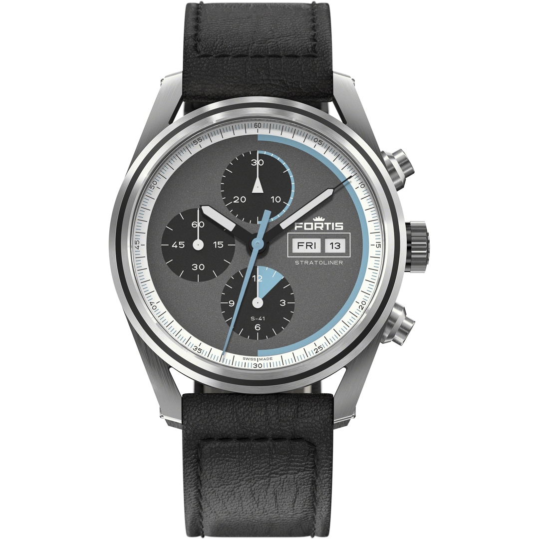 Fortis Stratoliner S-41 Cosmic Gray Aviator Strap
