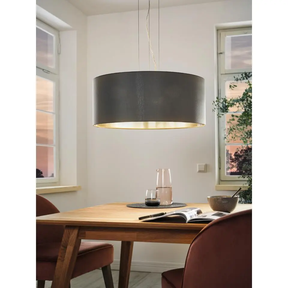 EGLOMaserlo-Hanglamp -Ø53cm-Nikkel-Mat-Grijs,Zilver