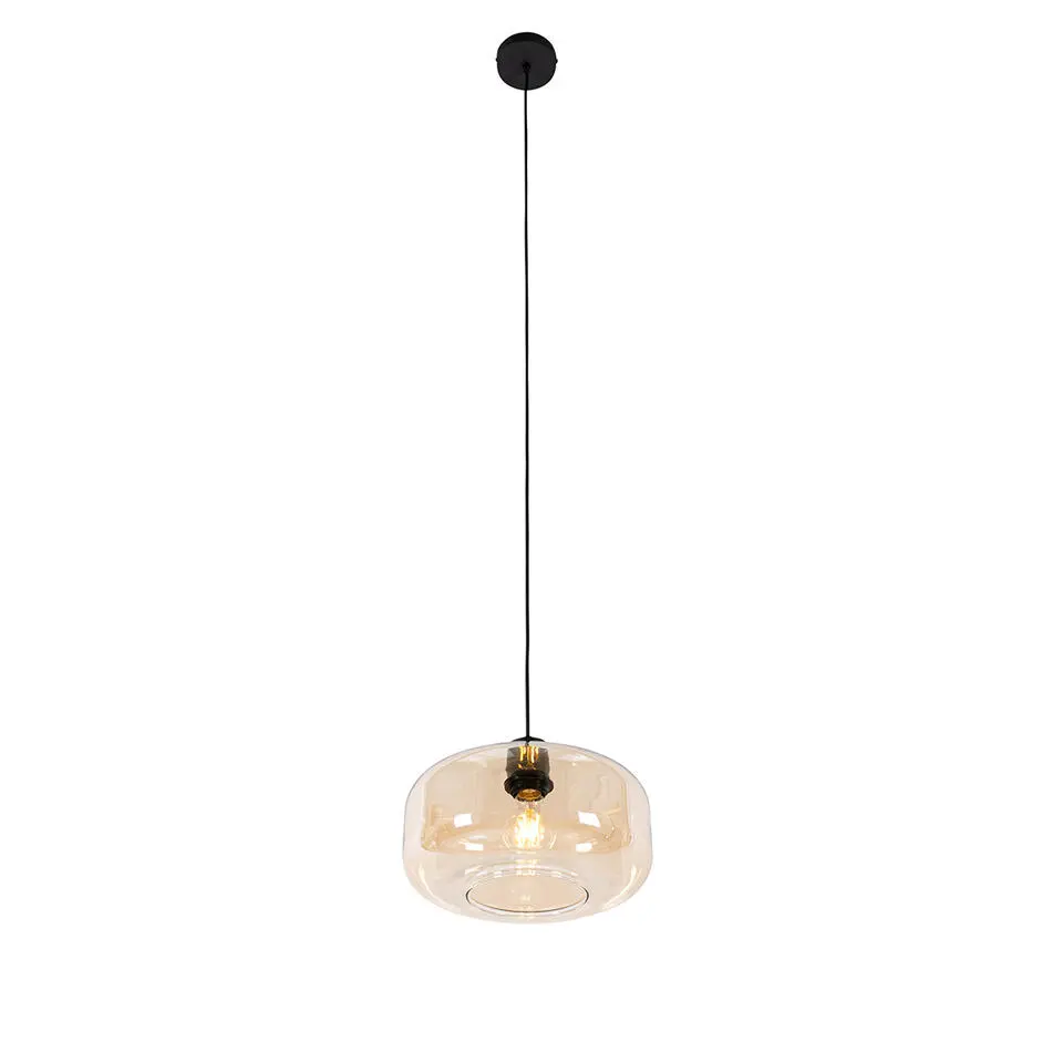 Qazqa hanglampen bizle beige e27