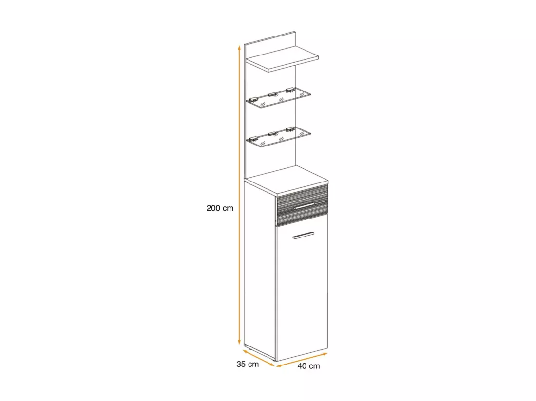 Colonne 2 Niveaux en Bois 
