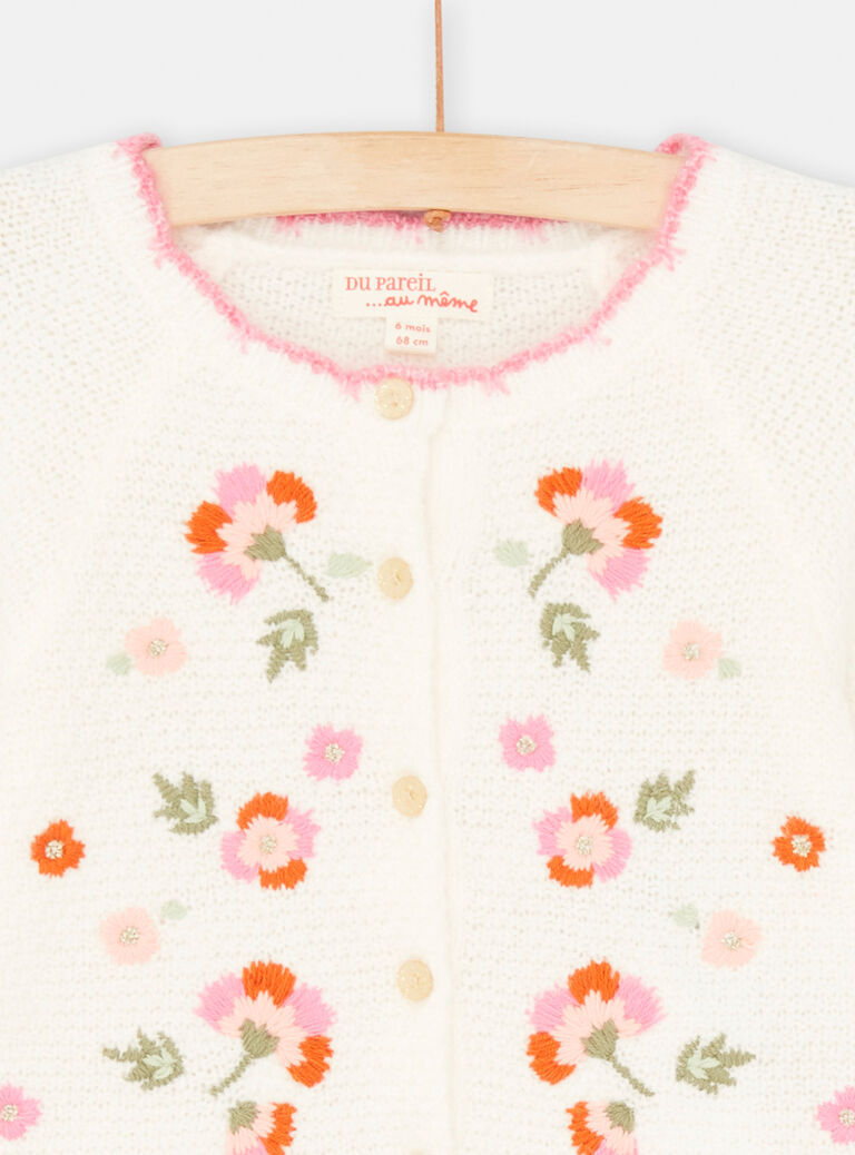 Cardigan écru bébé fille