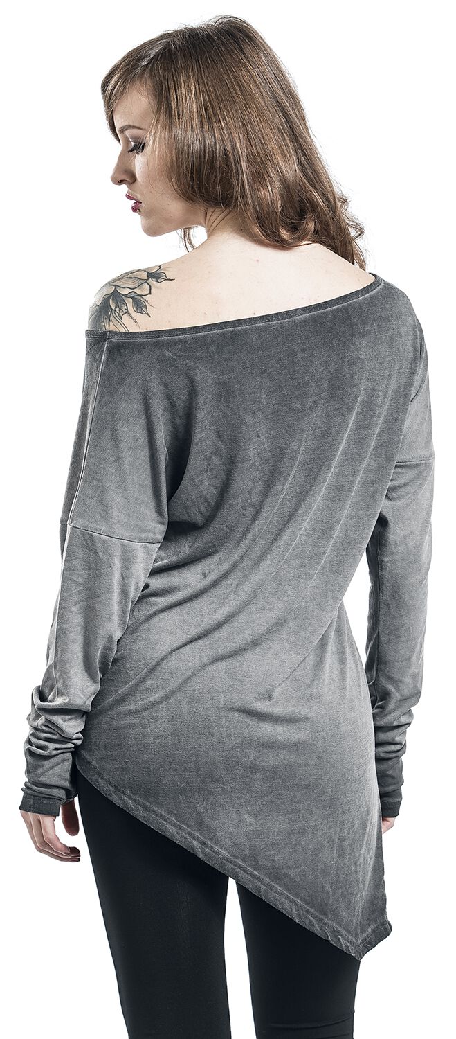 T-Shirt Asymétrique Manches Longues | Rockupy T-shirt manches longues