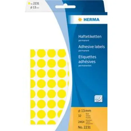 HERMA Etikett Farbpunkt gelb Ø 13mm 2464 Stück
