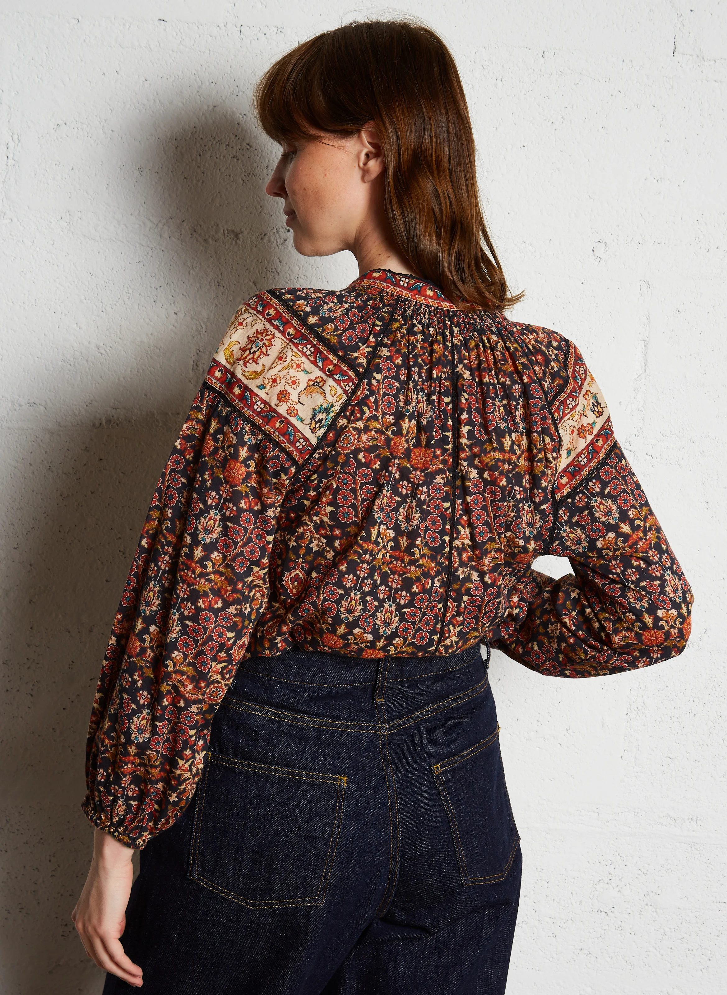 AUDREY - Blouse ample imprimée en coton | Multicolore