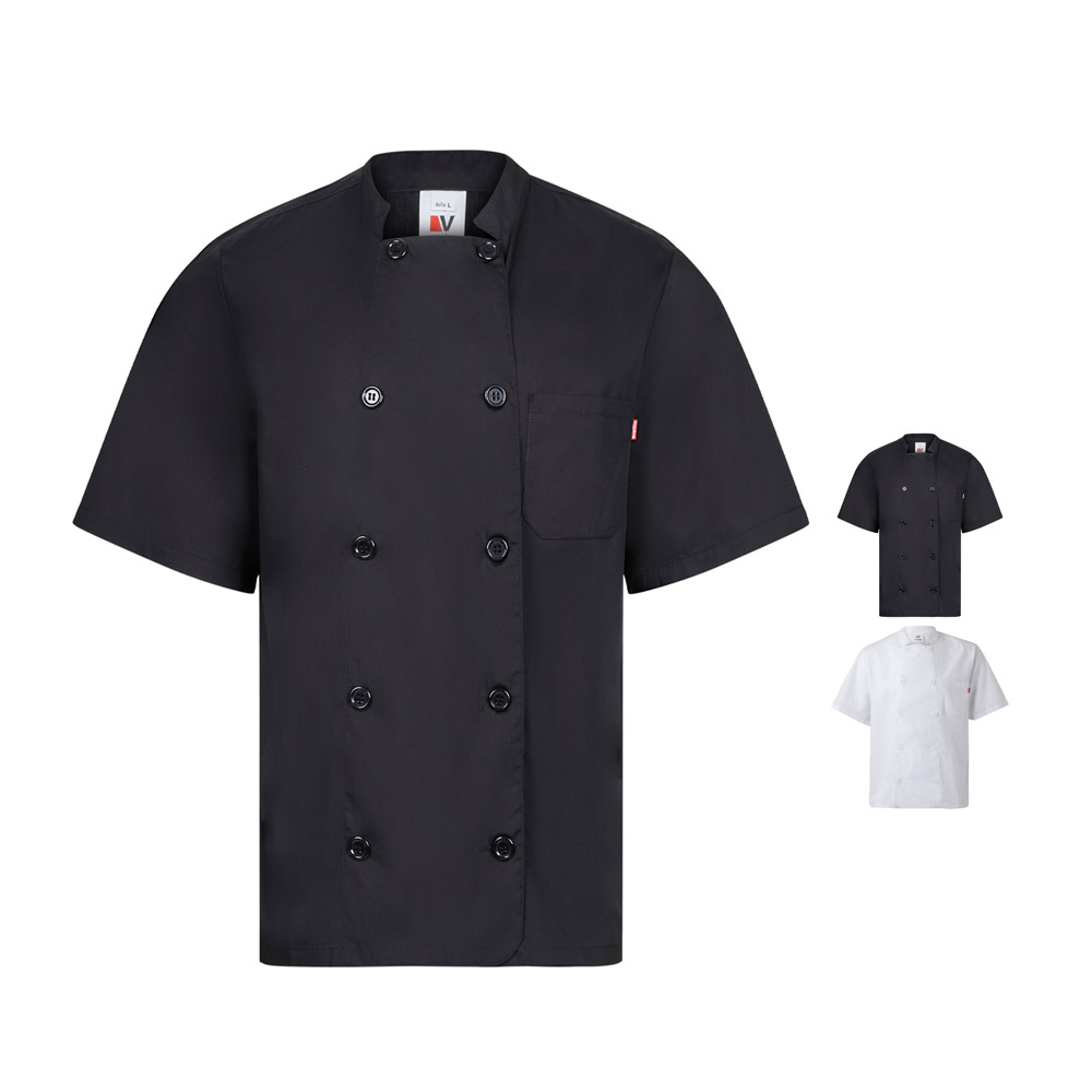 Velilla 36122 - Veste de cuisine à manches courtes en popeline (110g/m²), en coton (35%) et polyester (65%)