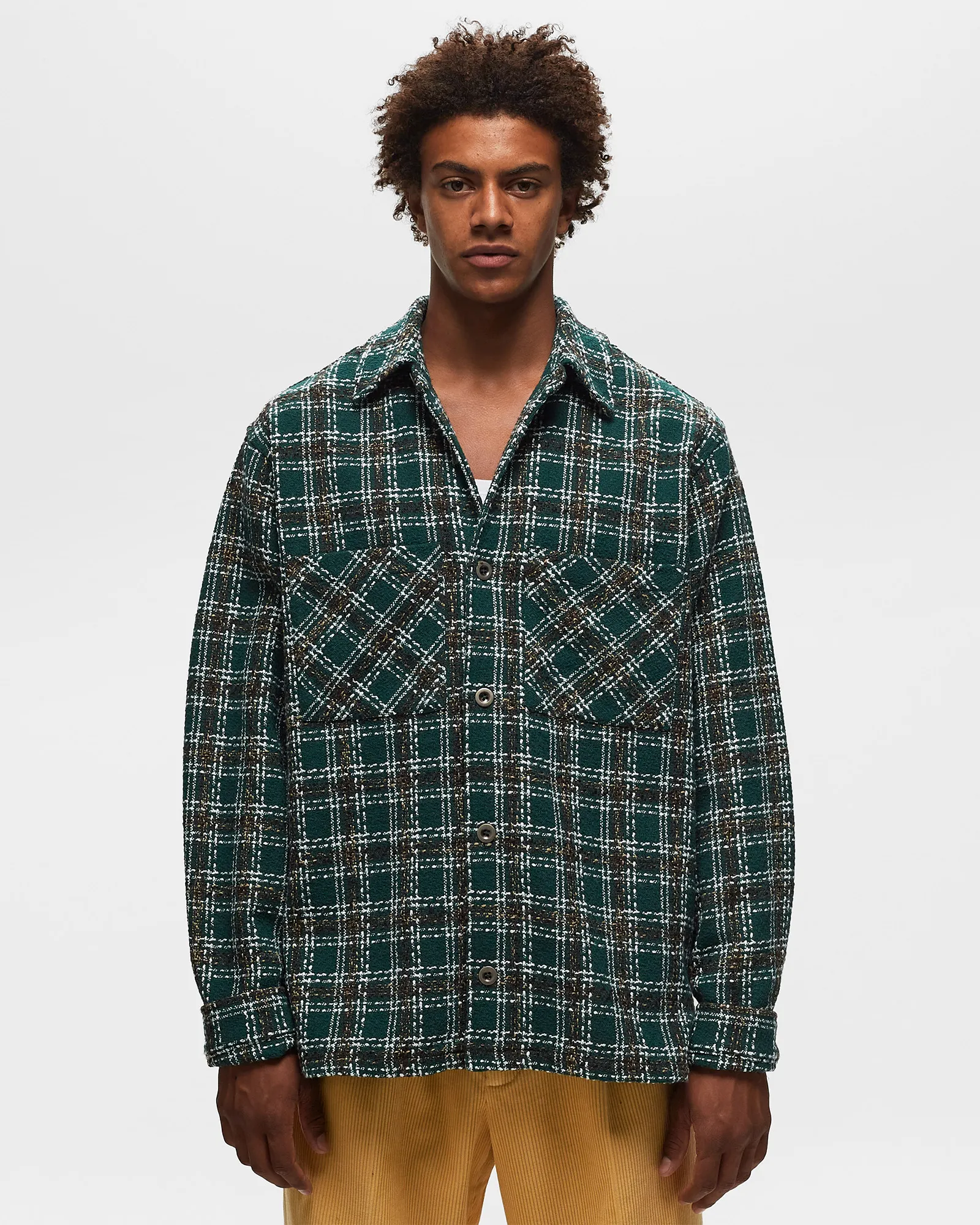 BSTN Brand BOUCLÉ PLAID SHIRT