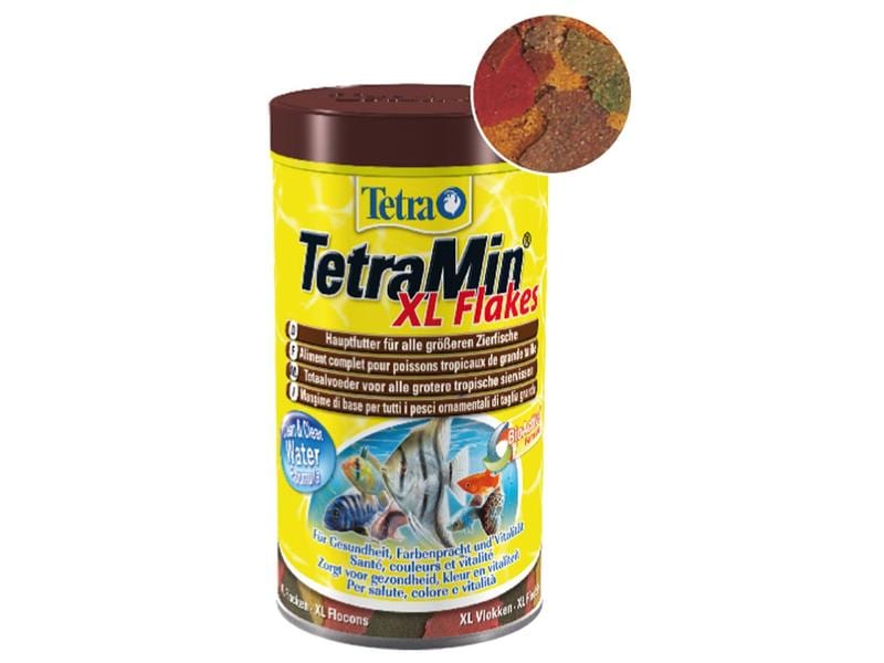 Tetra Basisfutter TetraMin XL Flakes, 1 l Alleinfuttermittel für grössere Zierfische