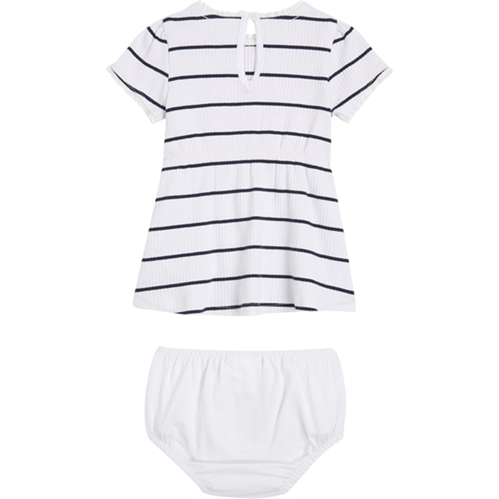 Køb Tommy Hilfiger Baby Striped Rib Kjole White / Desert Sky Stripe