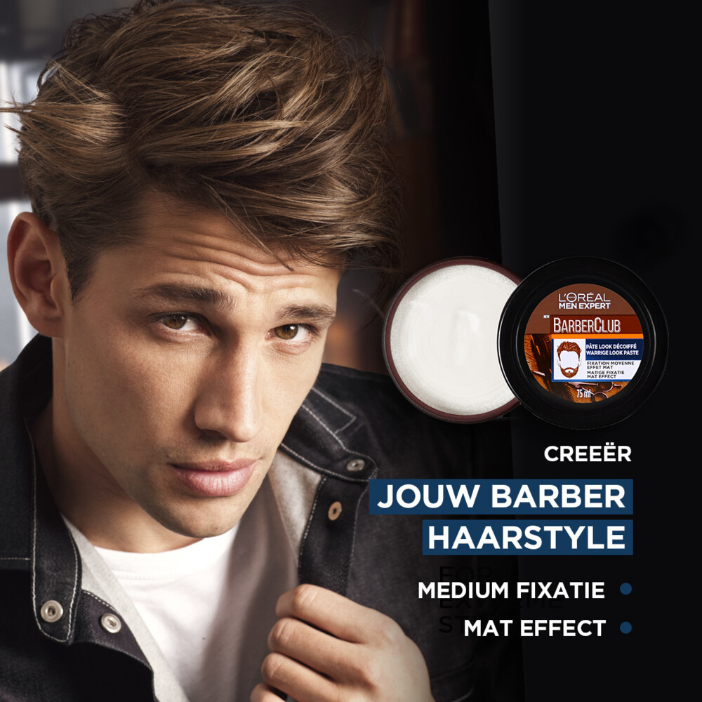 6x L'Oréal Men Expert BarberClub Styling Paste75 ml