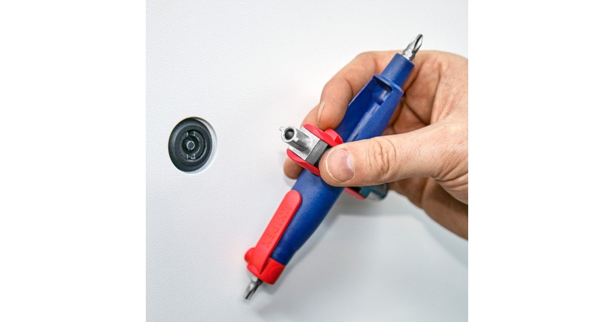 KNIPEXStiftschakelkastsleutel 00 11 07 dopsleutel  (Blauw/rood, Lengte 145 mm)