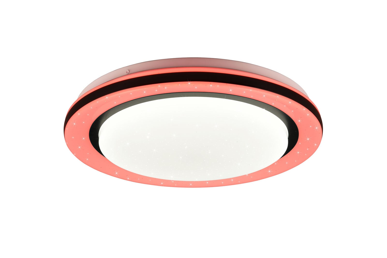 LED Deckenlampe Cartida weiß 38cm 7cm Fernbedienung dimmbar RGB Sternenhimmel Kunststoff