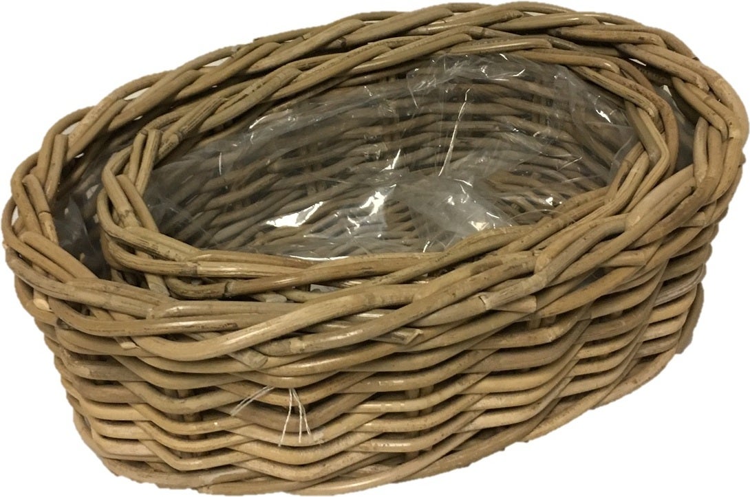 Van der Leeden plantenmand naturel 44 x 32 x 15 cm