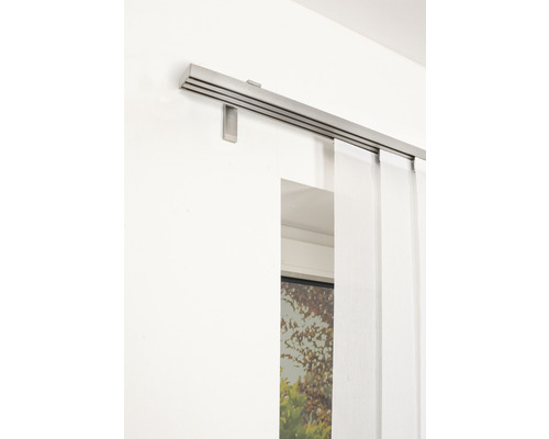 Smart Profile Gordijnrailset, 3-rails, aluminium-zilver, 160 cm