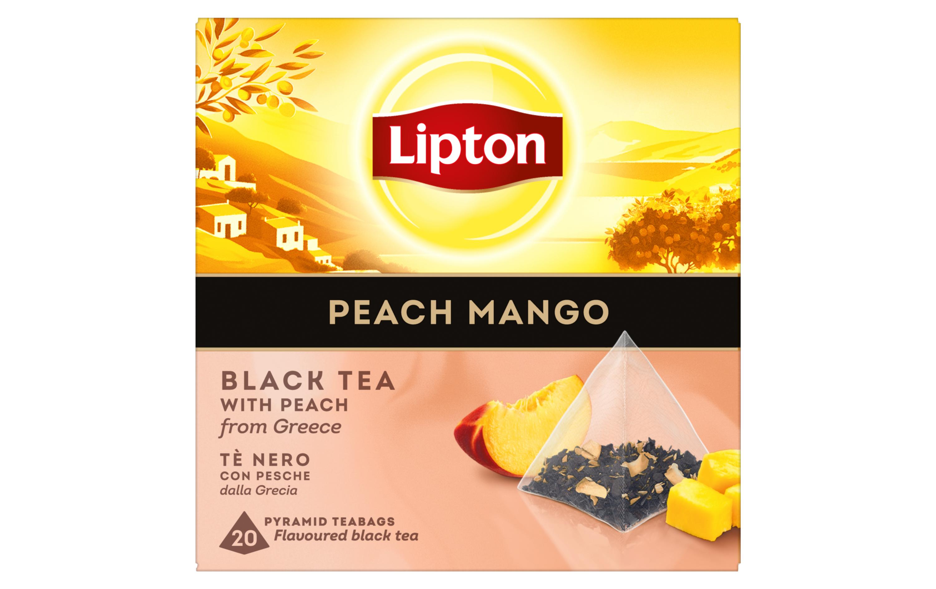 Teebeutel Schwarztee Peach Mango 20 StückSchwarzer Tee mit Pfirsich und Mango