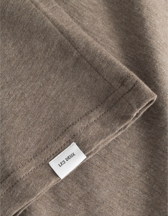 Les Deux Nørregaard T-Shirt - Seasonal Mountain grey melange/orange