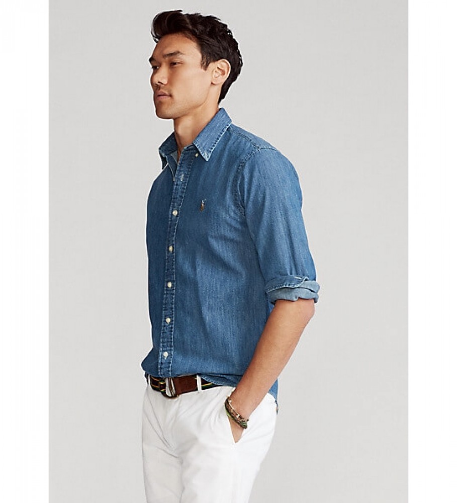 Ralph Lauren Camisa vaquera Custom Fit azul