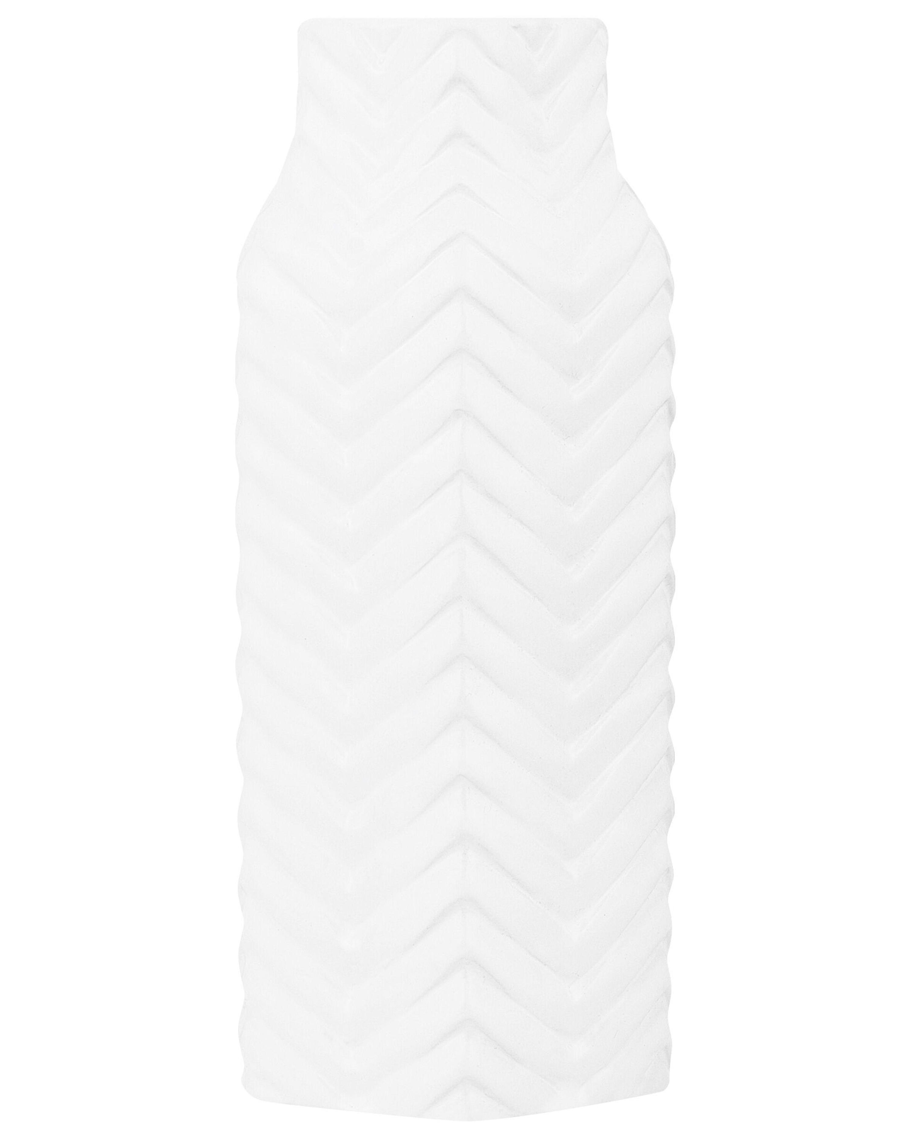 Decoratieve vaas XANTHOS Steengoed 32 cm Wit