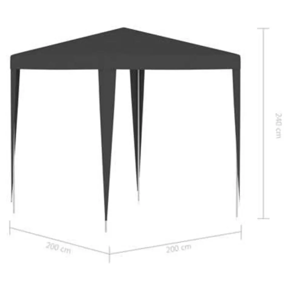 vidaXL - Partytent - Antraciet - Polyetheen