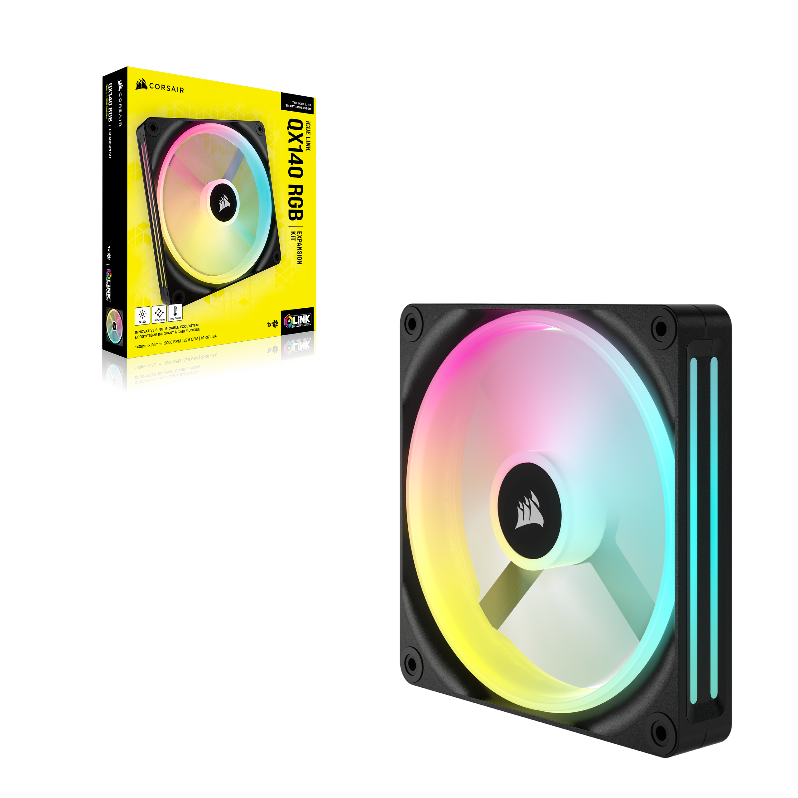Corsair Kit d'extension QX140 - 140mm - Noir