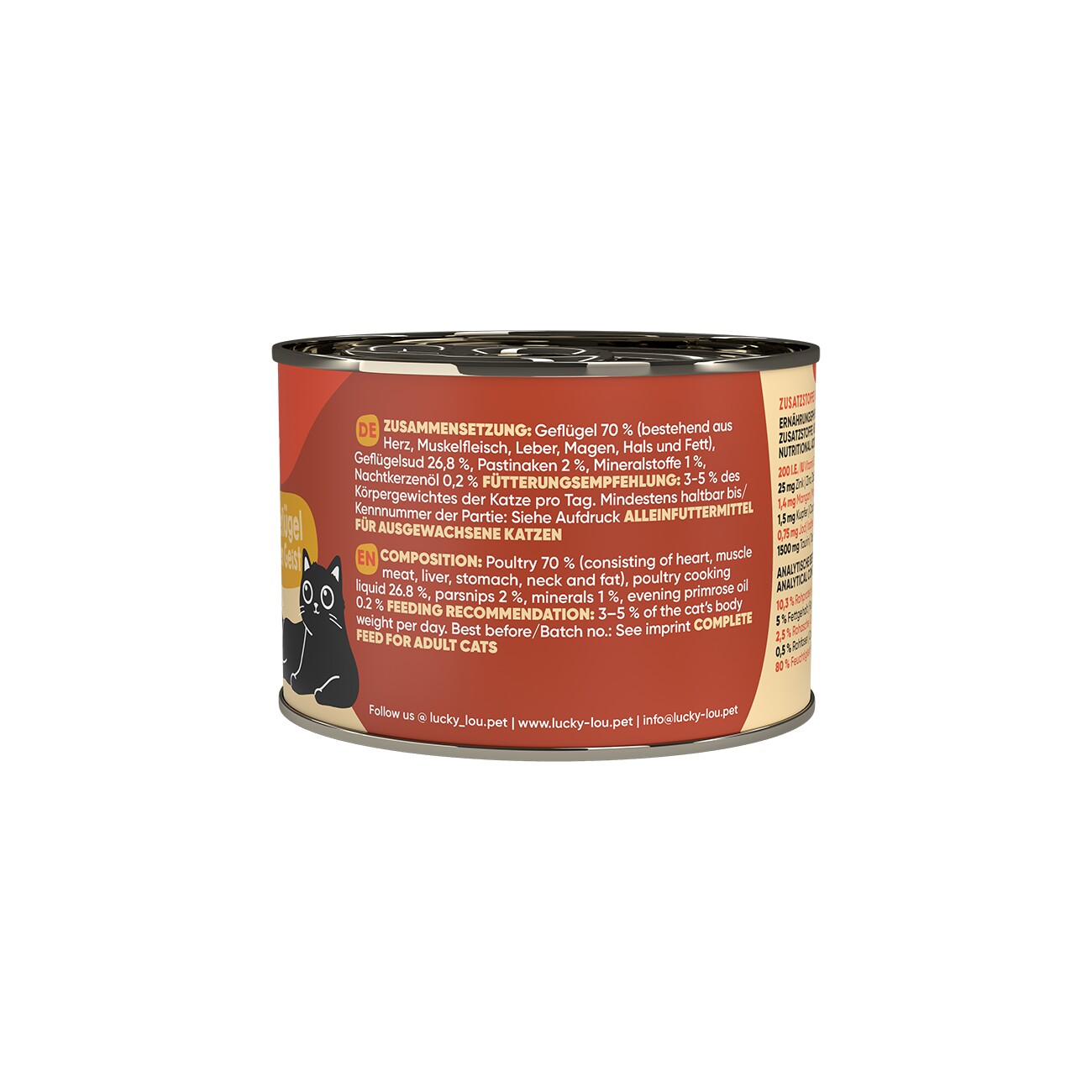 Lucky Lou Nassfutter Katze Adult Geflügel 6x200 g