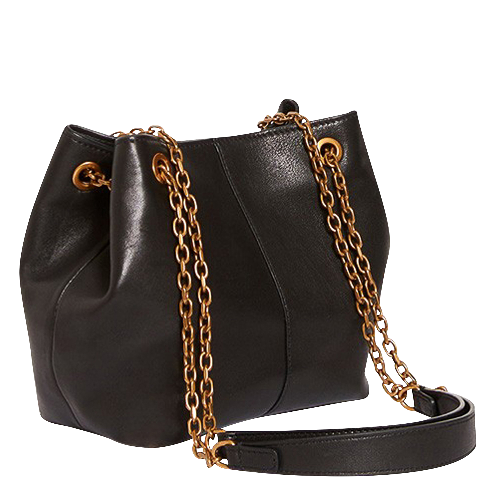 Sac bandoulière en cuir | Noir