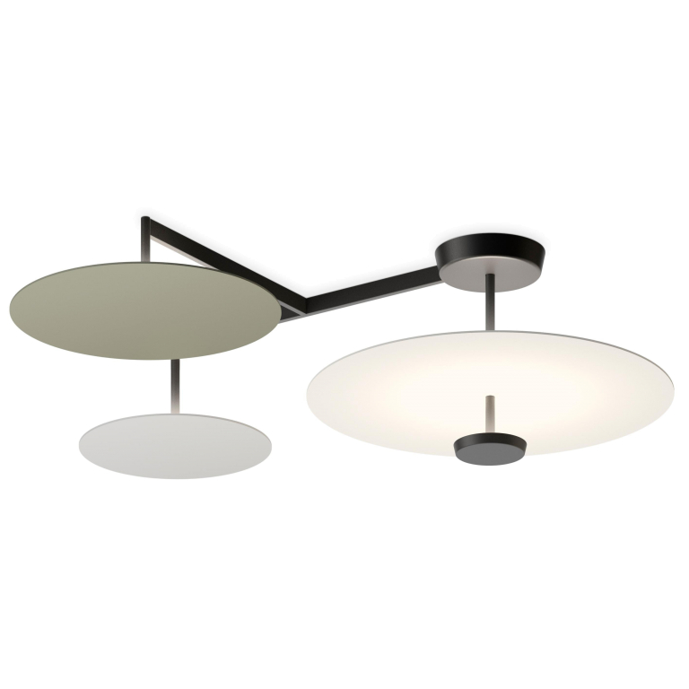 Vibia Flat 5905 plafondlamp LED White, Green L1, Grey L1