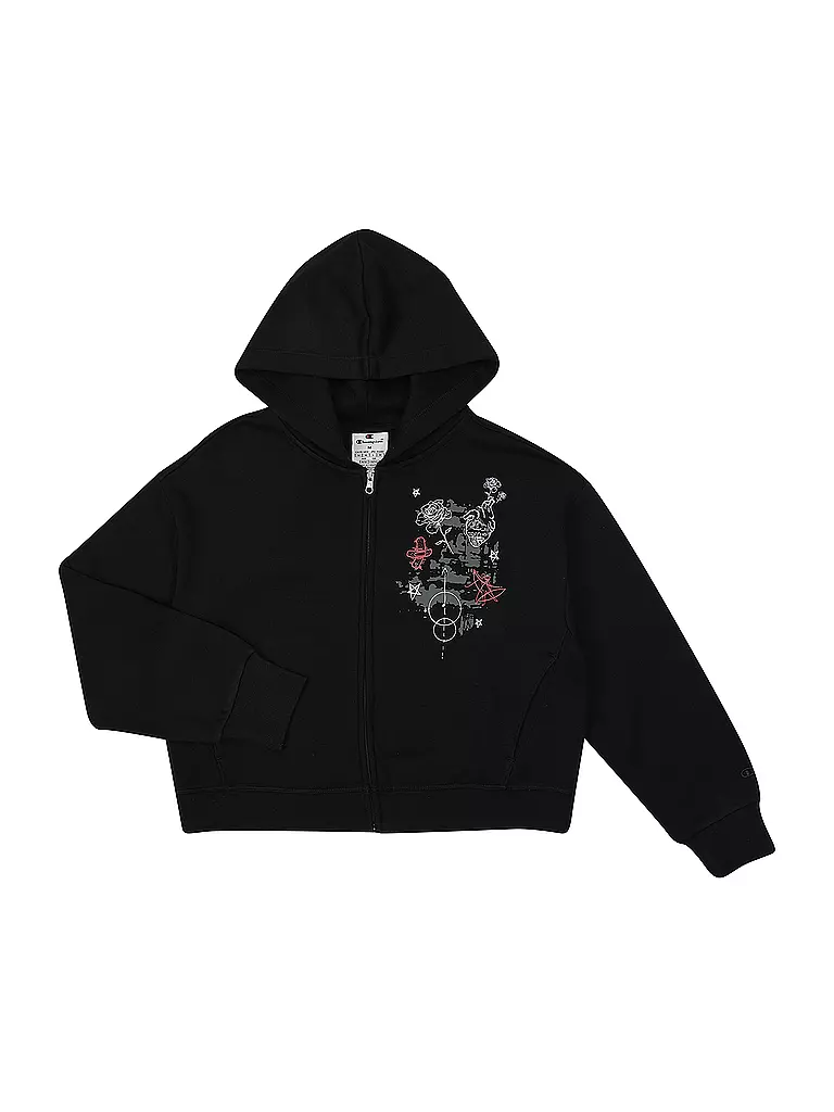 CHAMPION Mädchen Sweatjacke schwarz