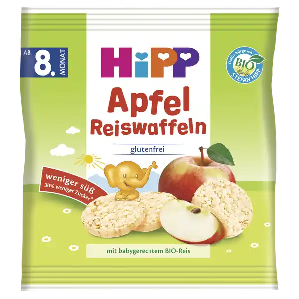 Bio Apfel Reiswaffeln, ab 8. Monat