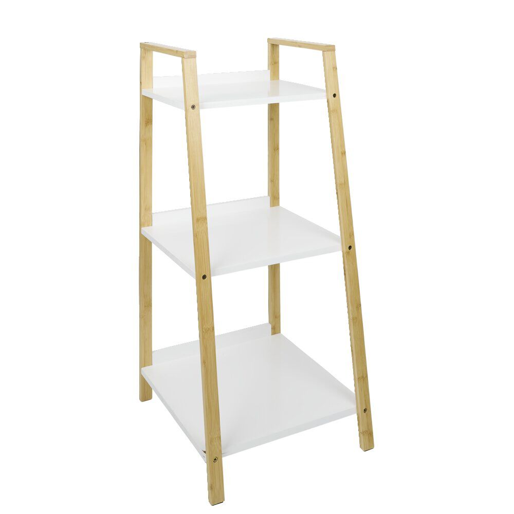 Étagère salle de bain 3 niveaux bambou 34,5x36xH76cm