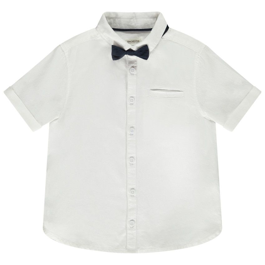 Chemise de cérémonie avec noeud papillon pour garçon - Blanc