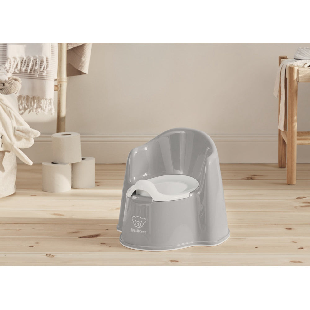 Køb BabyBjörn Grey/White Pottestol