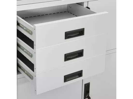 Armoire de bureau Gris clair 90x40x180 cm Acier
