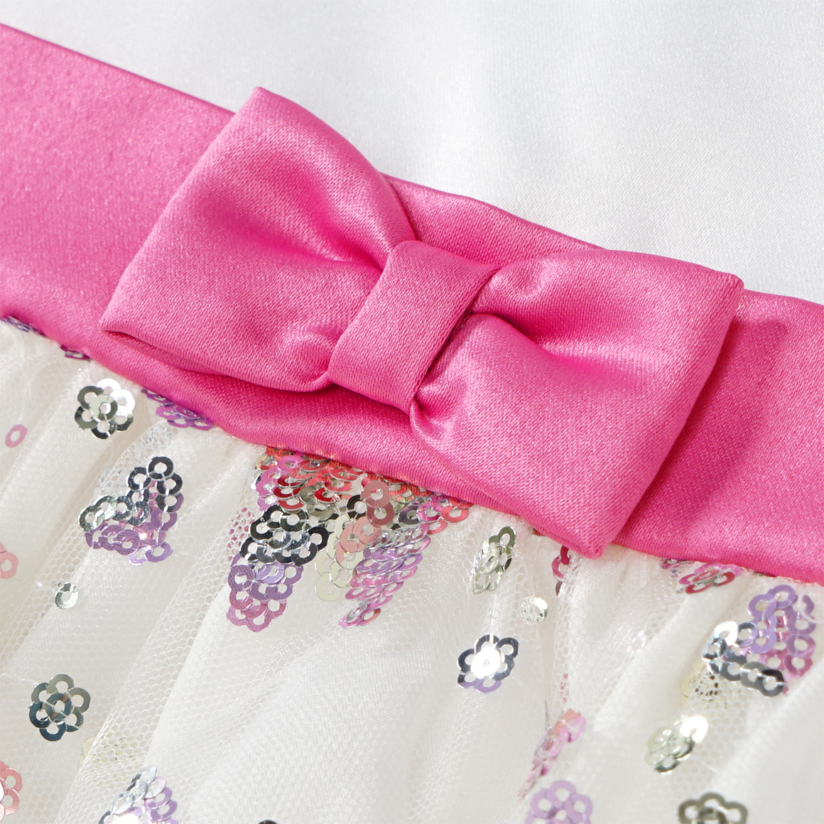 Topolino Festliches Mädchen Kleid mit Zierschleife cremeweiss