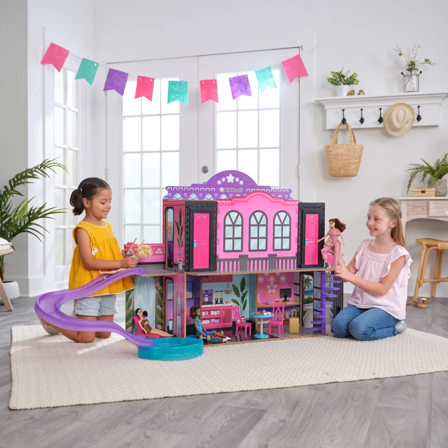 Kidkraft® Puppenhaus 2-in-1 Hotel und Waterslide