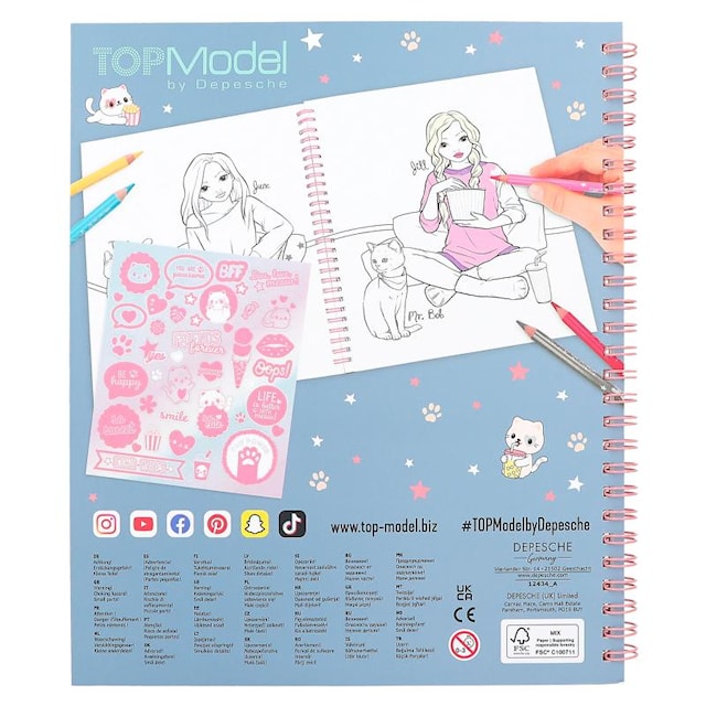 Fargeleggingsbok CUTIE STAR TOPModel