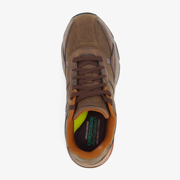 Skechers Romago-Elmen leren heren sneakers bruin