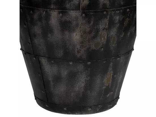 Vase en métal vieilli marron 45x45x57h cm
