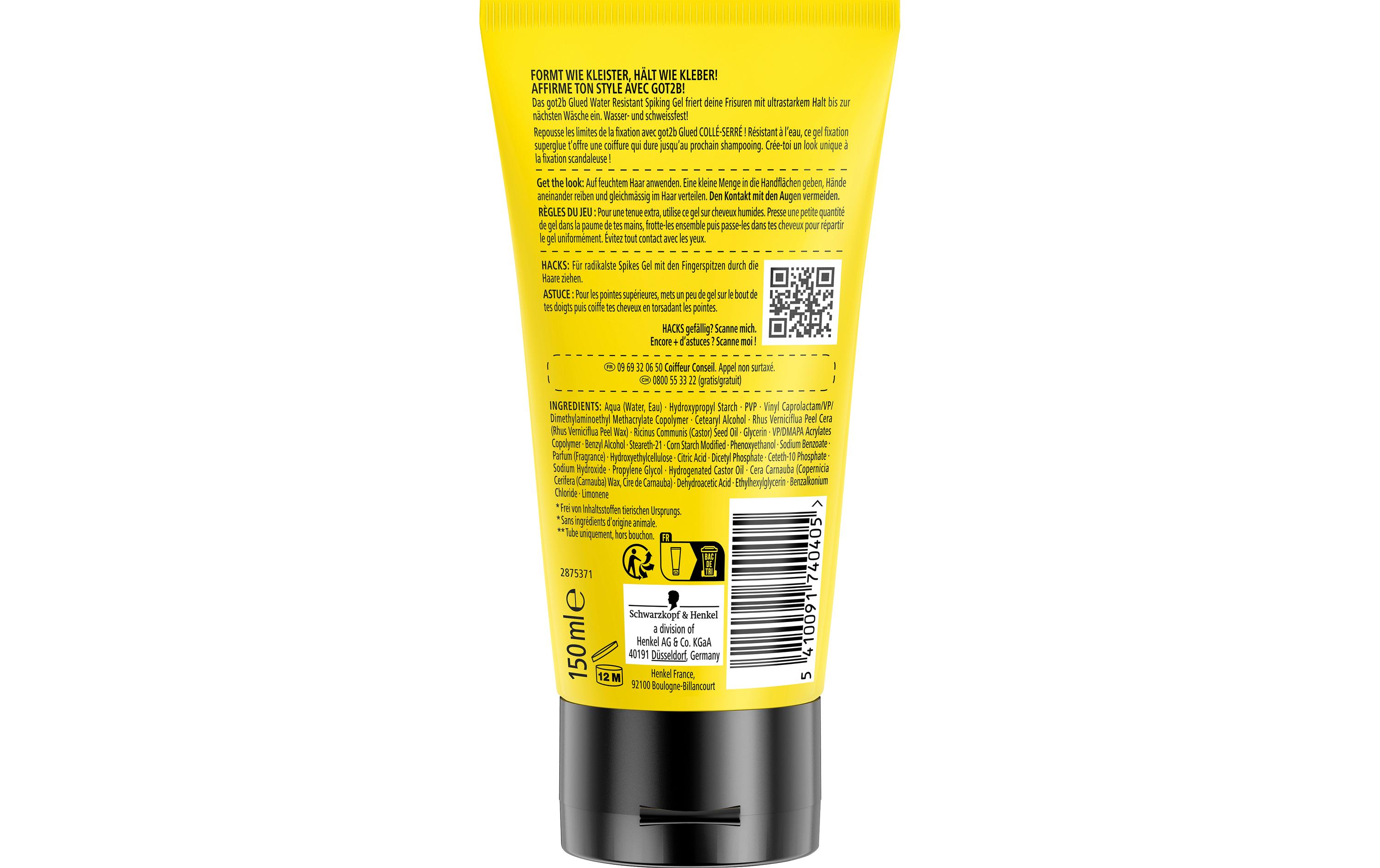 Haargel glued 150 mlWasserfestes Styling Gel